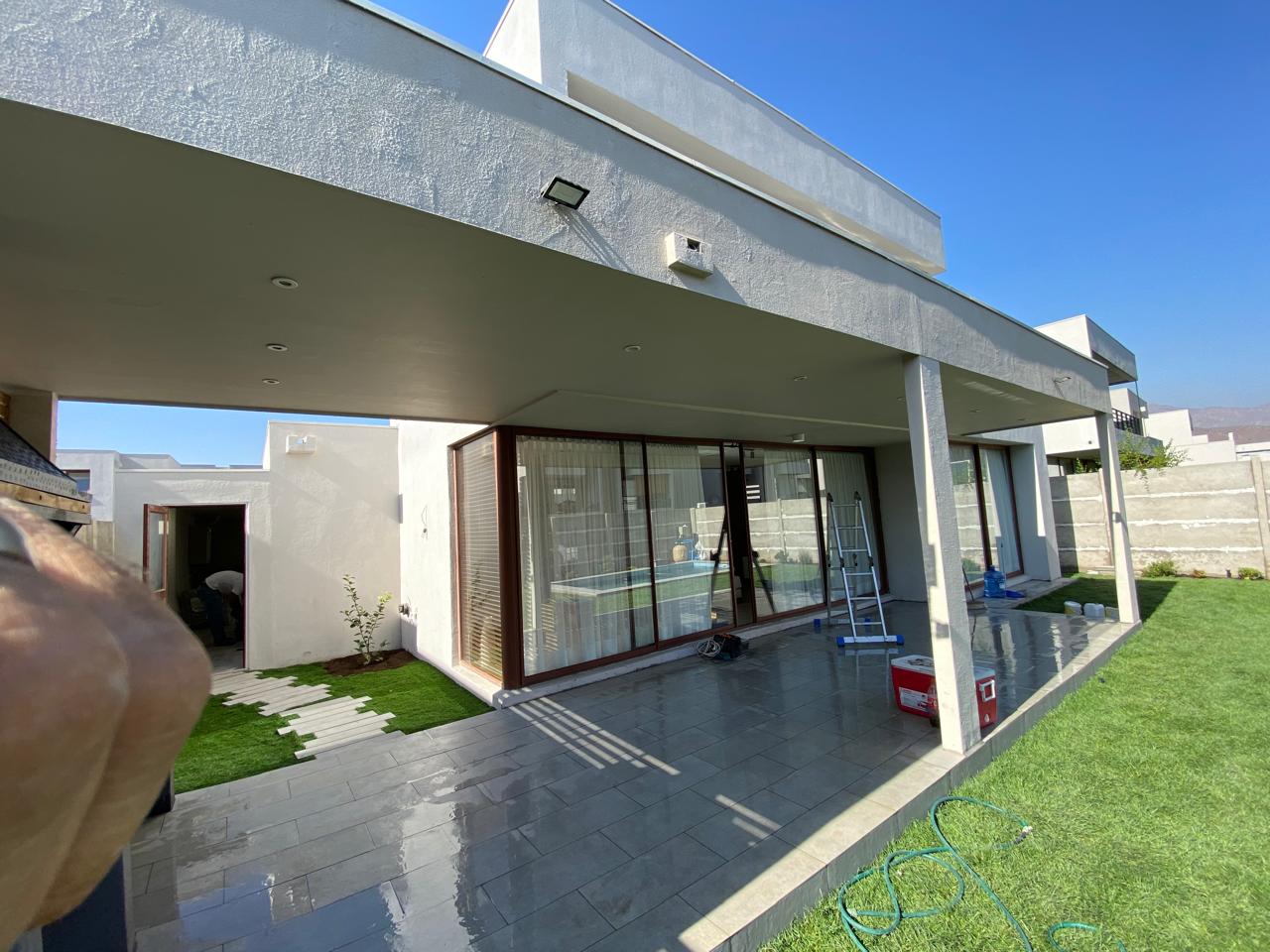 Terraza cubierta durante la obra